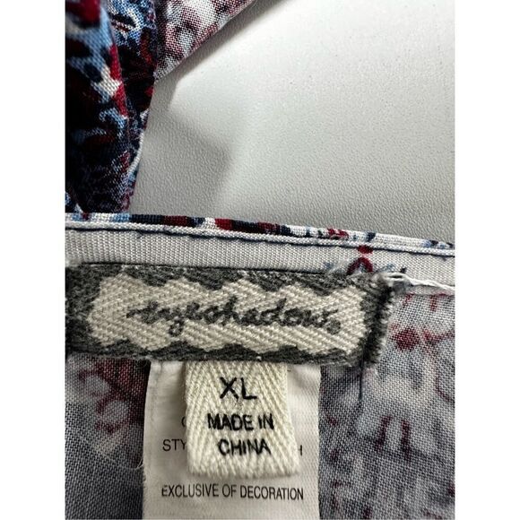 Eye Shadow Women's Wrap Cover-up Shawl Side Tassle Ties Bohemian Beachy Size XL - Picture 5 of 14